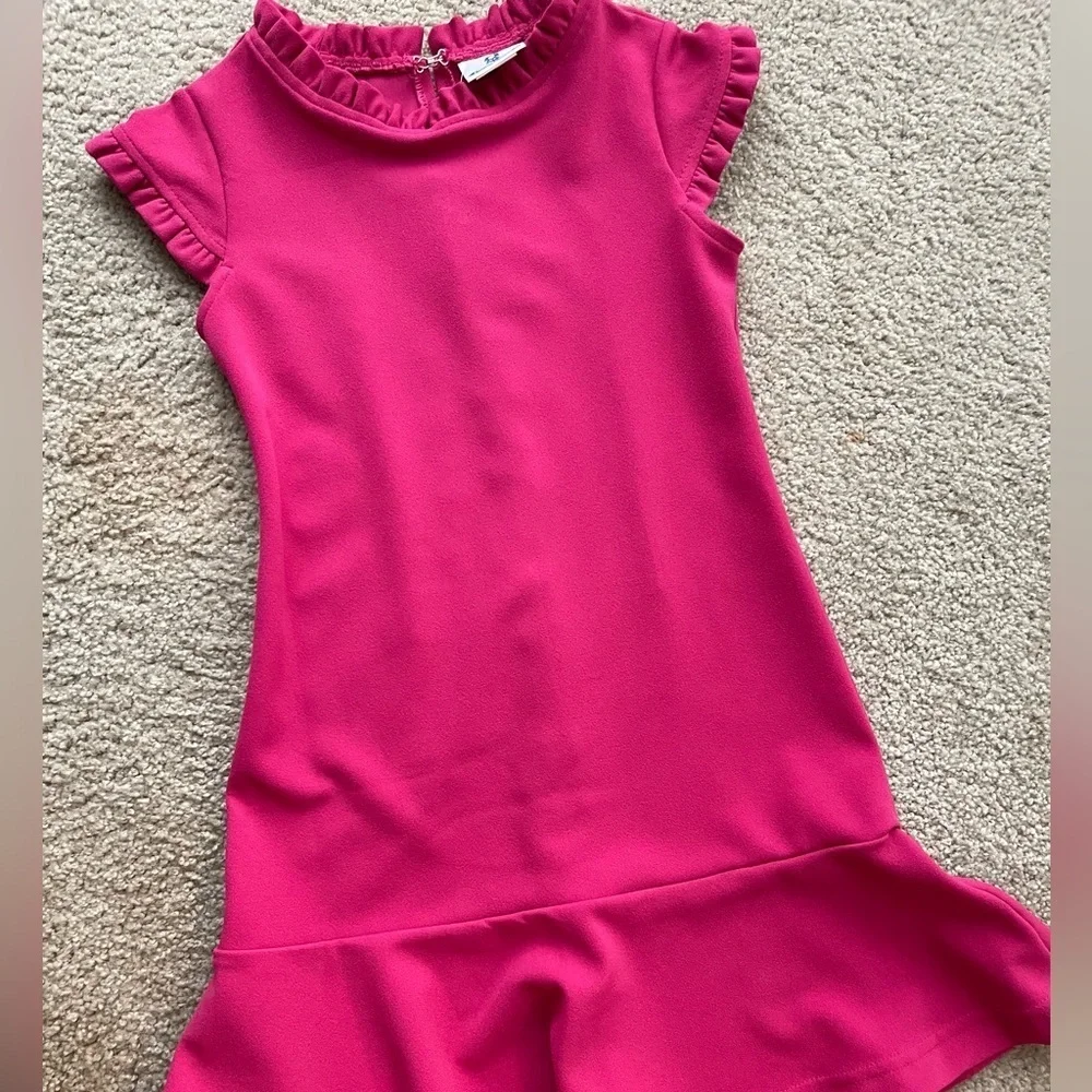 NWT Florence Eiseman Magenta Pink Techno Ruffles Dress 7 - Picture 6 of 6